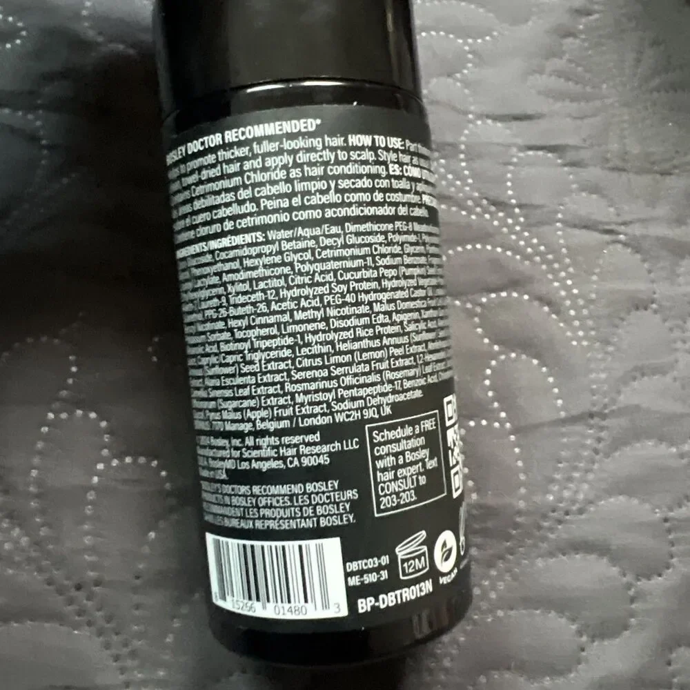 Dr Bosley Volumizing Treatment 3.4oz 2pc Saw Palmetto Biotin Hair Thickening Tre